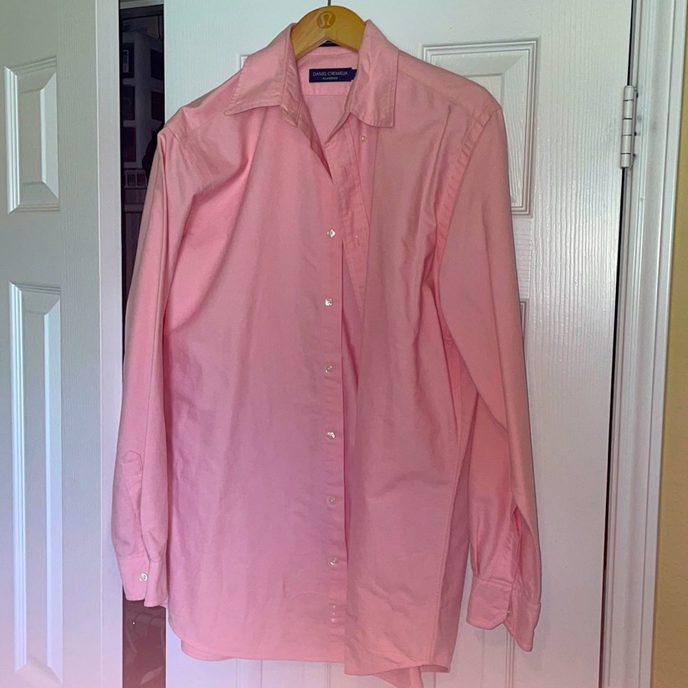 Pink button down dress shirt
